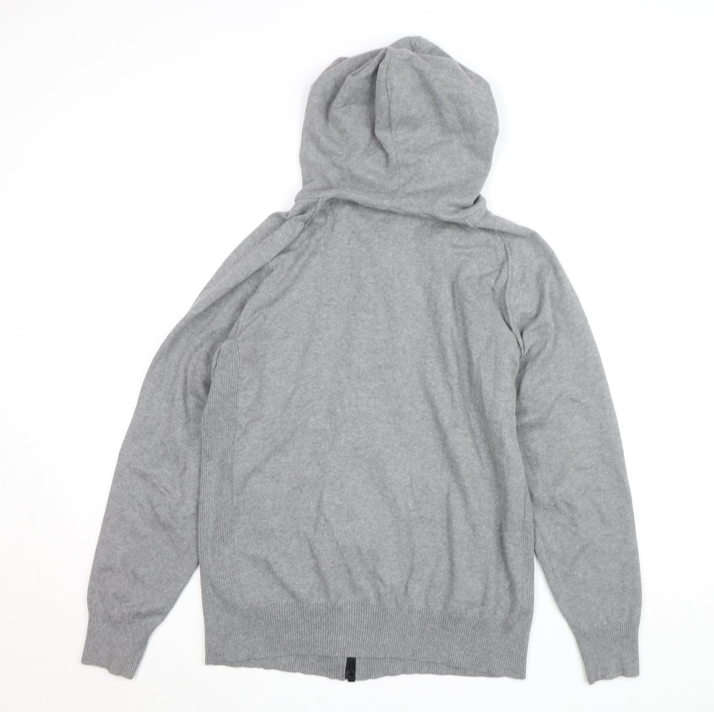 Next Men’s Grey Full Zip Hoodie Size M Regular Cotton Knit
