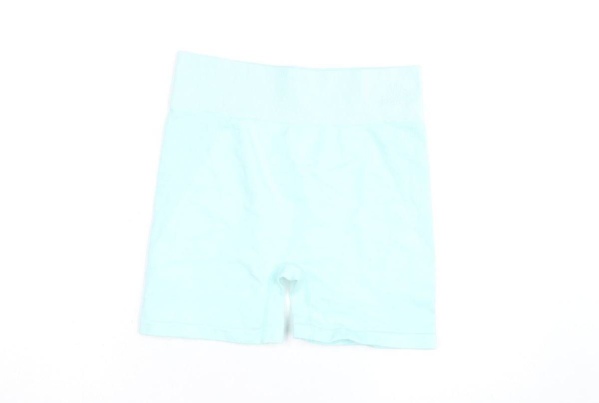 Kappa Womens Blue Seamless Biker Shorts Size S Active Gymwear