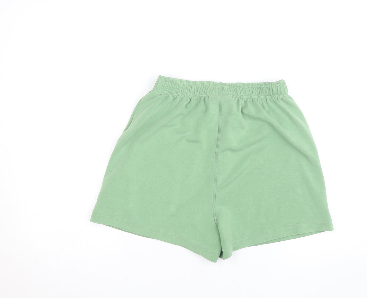 Powercut Women Green M Athletic Jersey Shorts