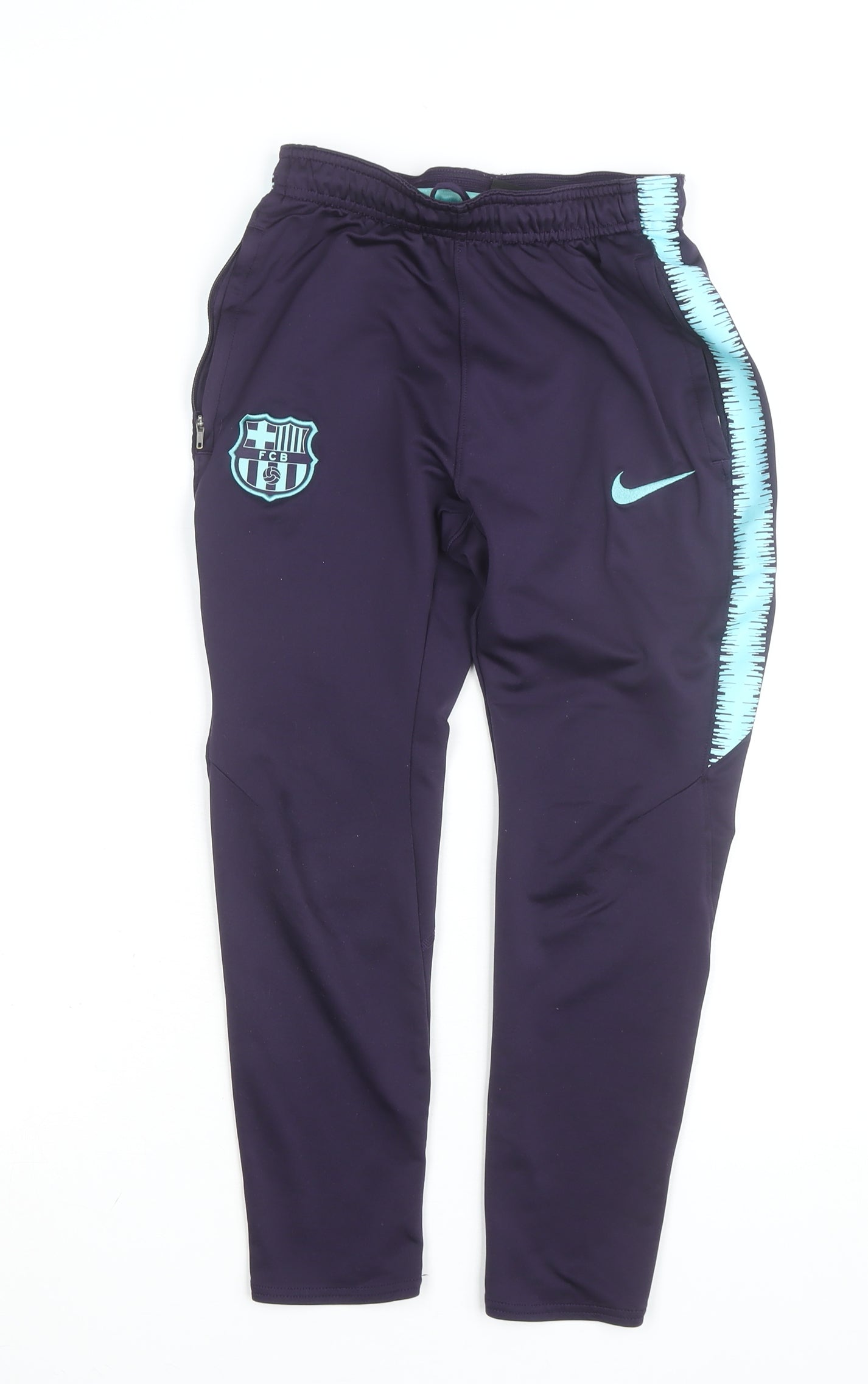 Nike Boys Barcelona Dri-FIT Navy Blue Track Pants M 10-12 Yrs