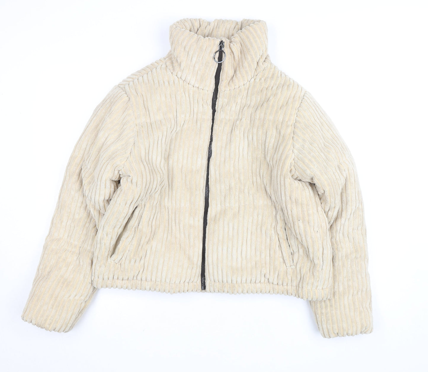 PrettyLittleThing Women’s Beige Corduroy Puffer Jacket UK 6