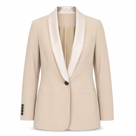 Reiss Women Beige Slim Fit Blazer UK 8 Formal Jacket