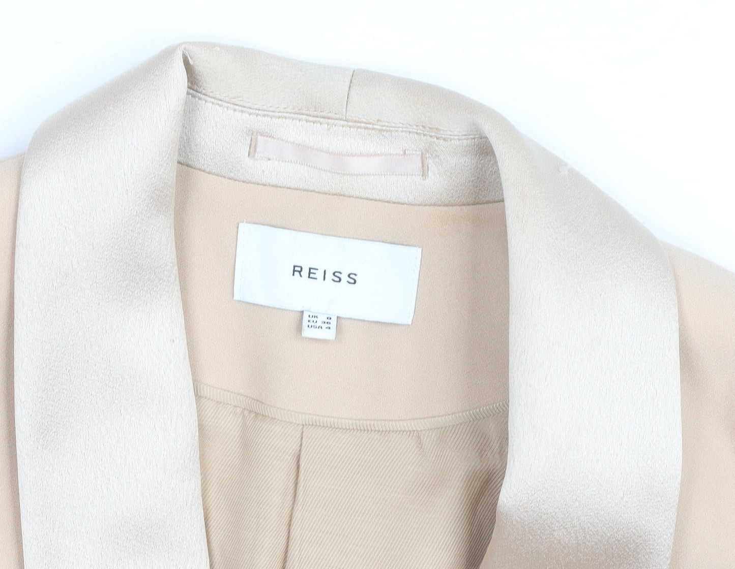 Reiss Women Beige Slim Fit Blazer UK 8 Formal Jacket