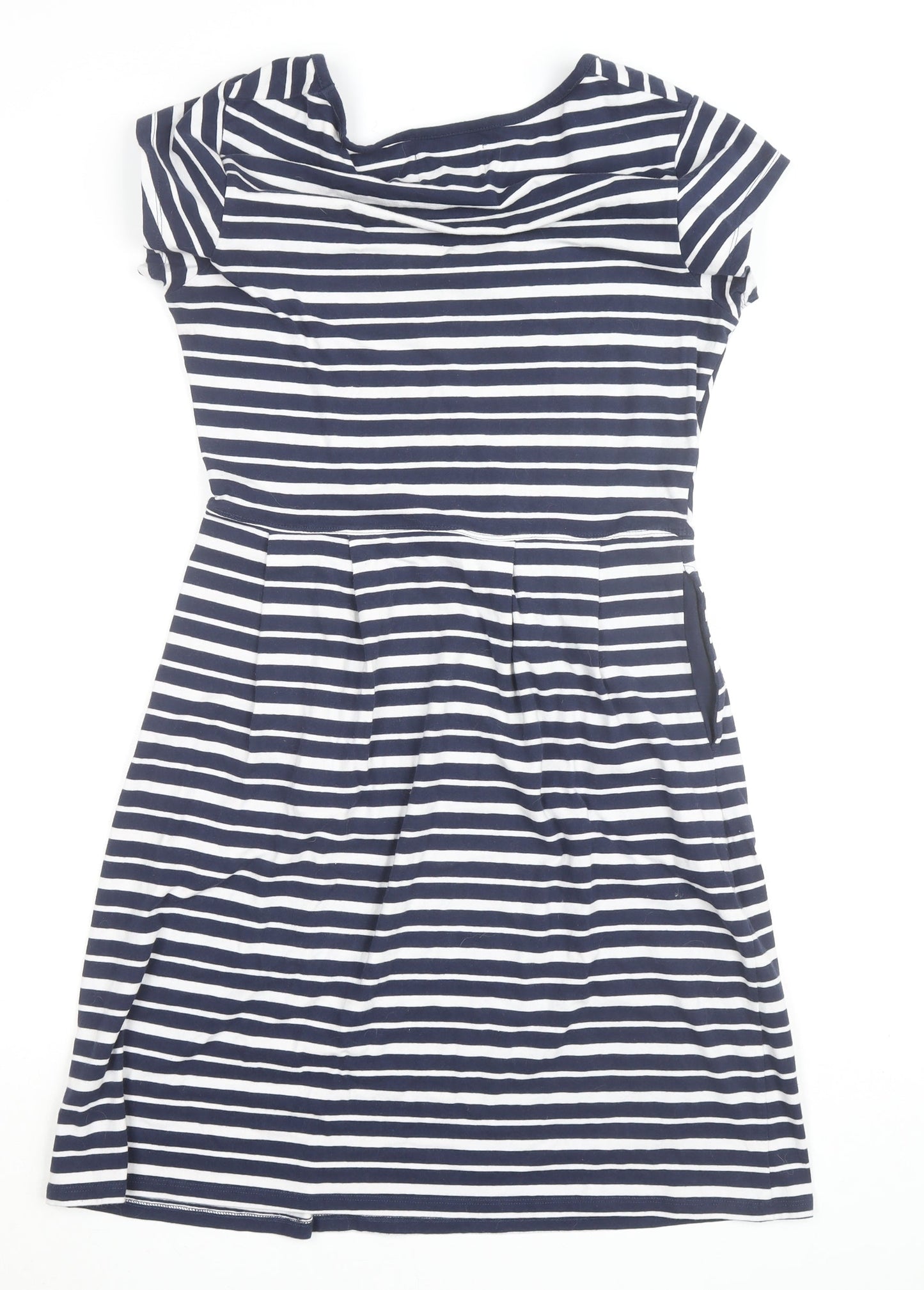 Mountain Warehouse Women Blue Striped V-Neck A-Line Dress Size 14