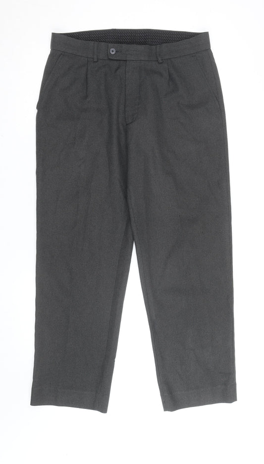 Debenhams Men Black 34 Short Dress Pants Polyester Blend Classic Fit