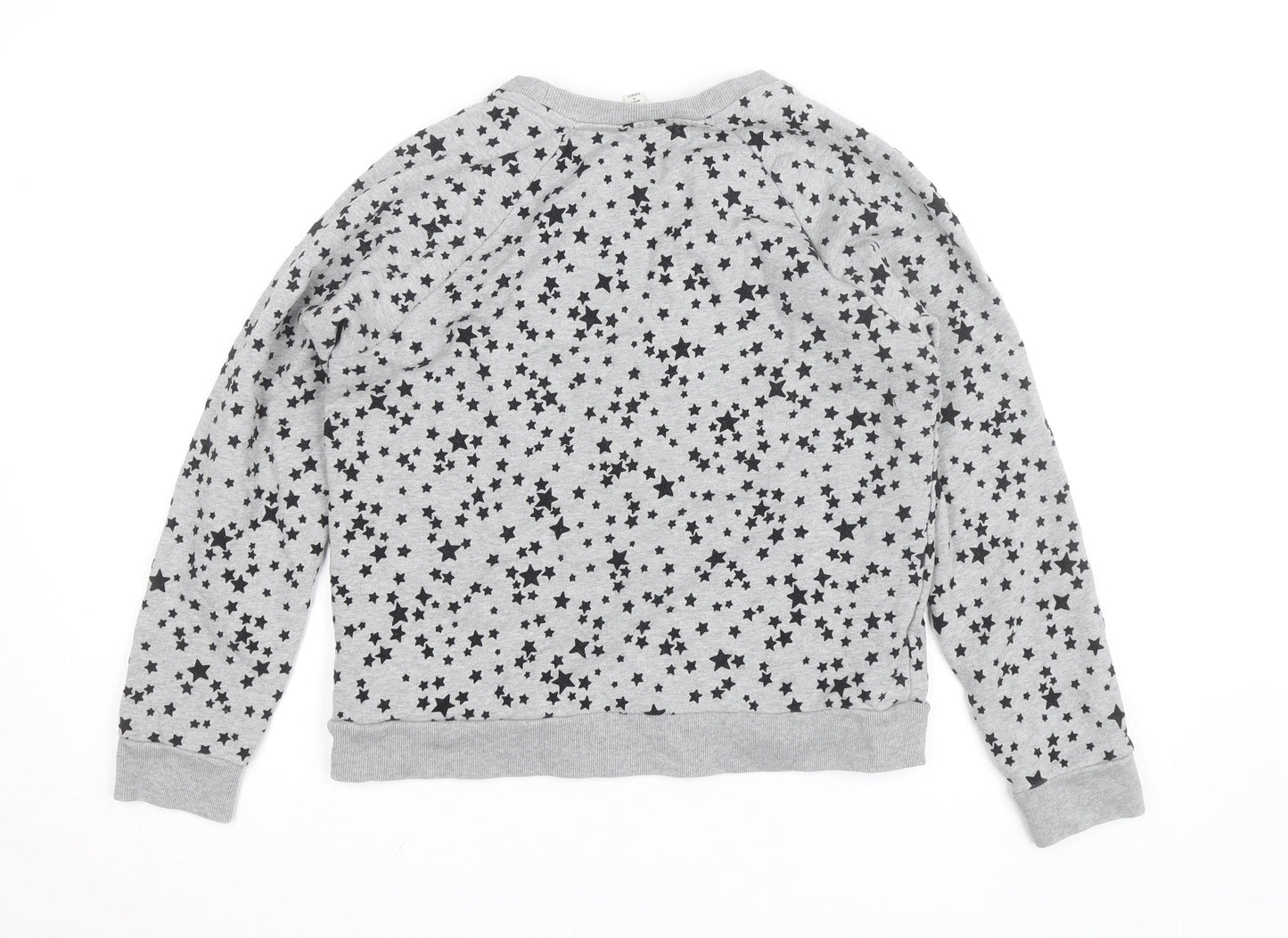 Whistles Women Grey Star Print Pullover Sweatshirt Size M