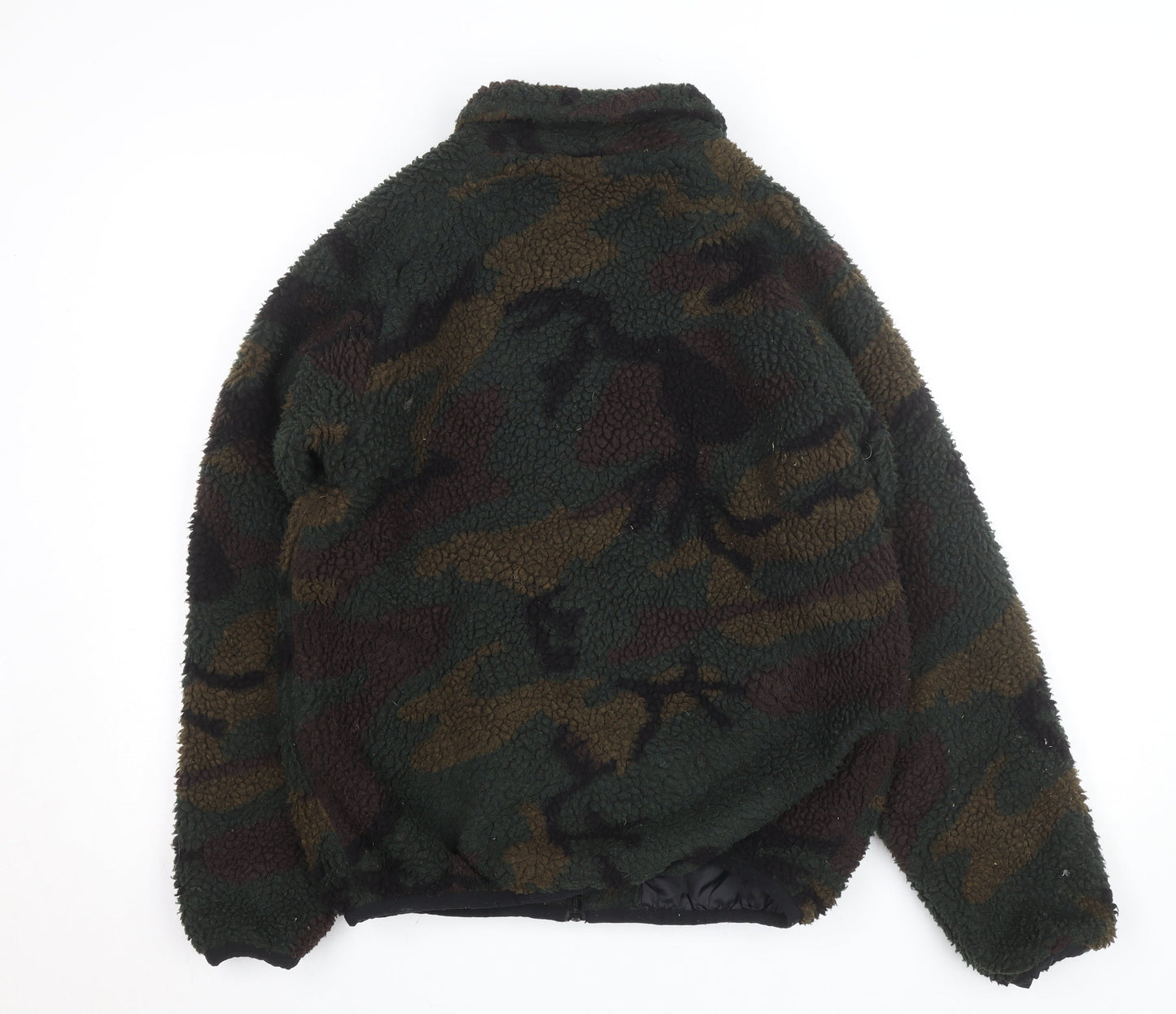 Brave Soul Men’s Camouflage Fleece Jacket Size S Full Zip Outdoor Style