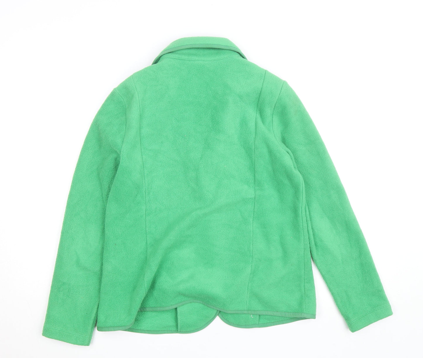 Lands' End Women’s Green Fleece Cardigan Blazer Petite S