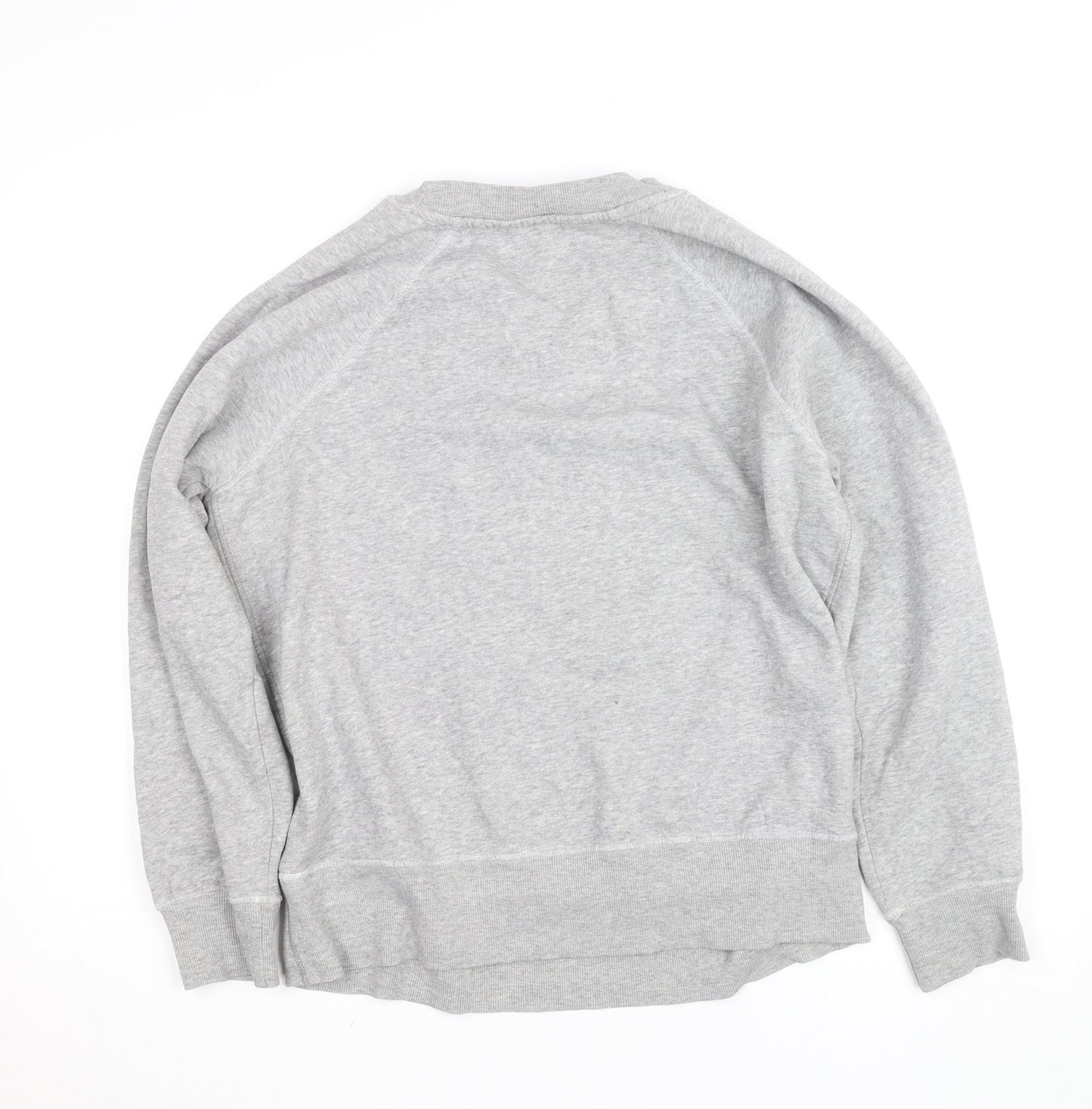 Next Women Grey Pullover Sweatshirt M Letter N Logo Casual Soft Cotton Blend