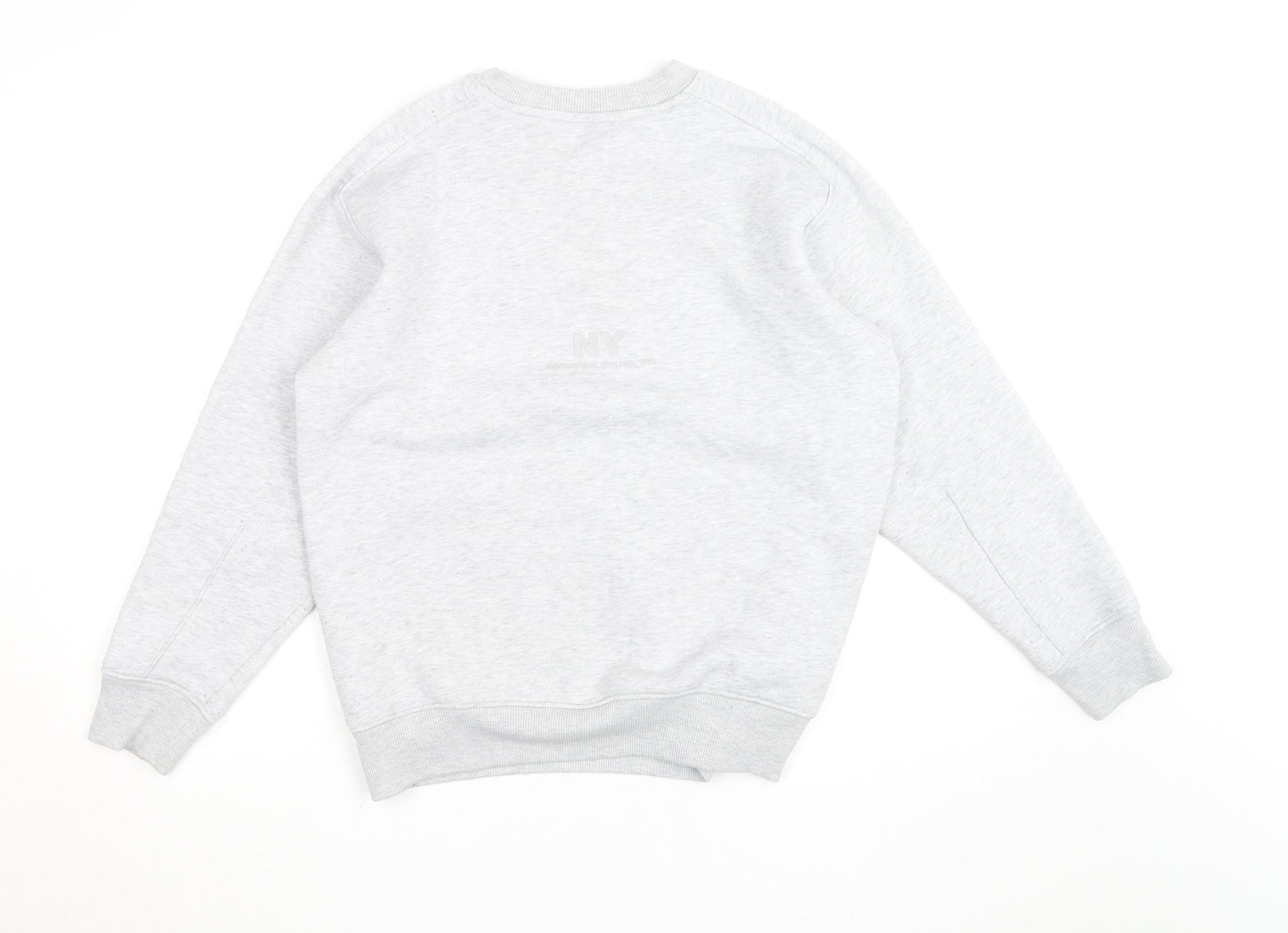 Zara Women Grey Crew Neck Pullover Sweatshirt Size L