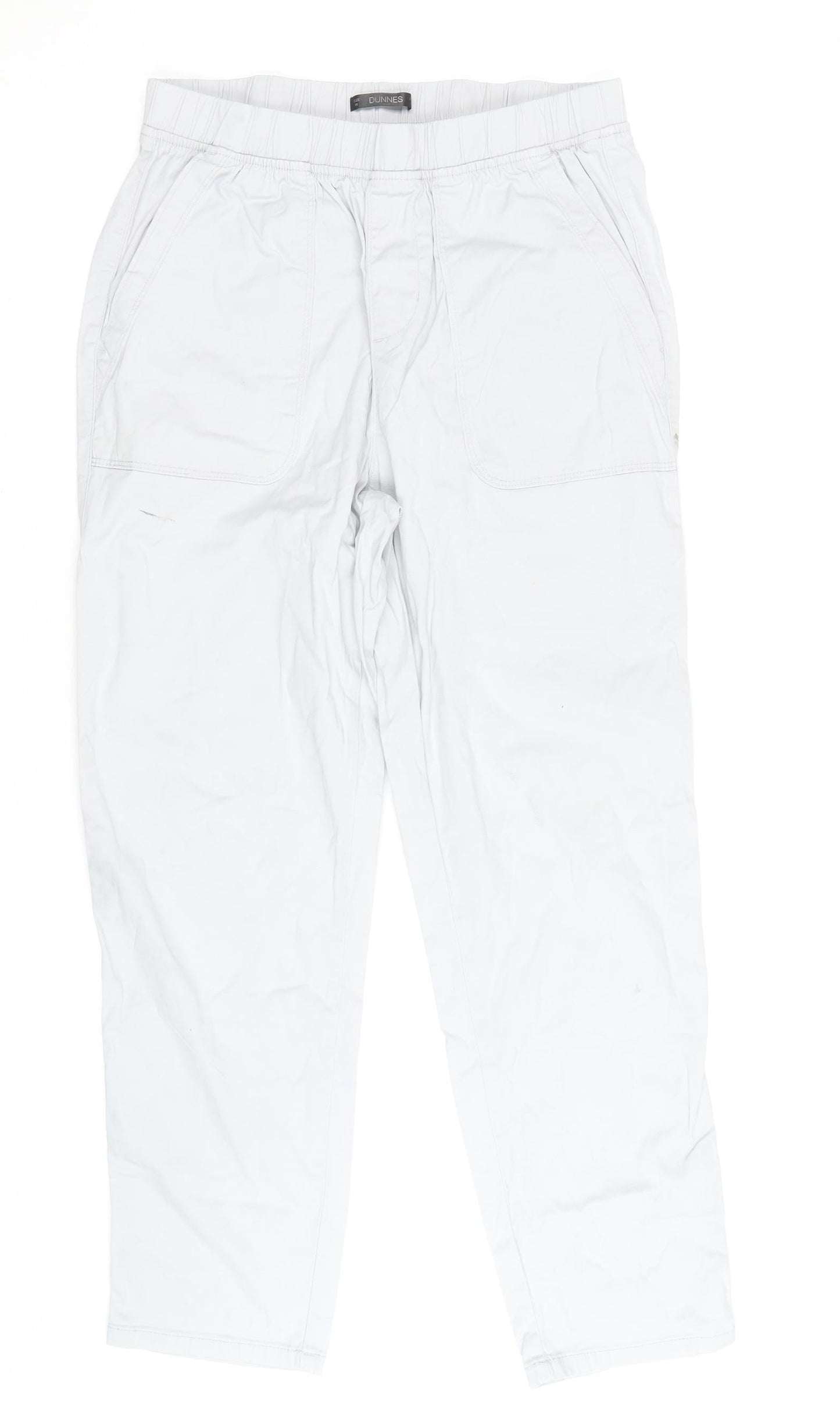 Dunnes Men’s Grey Regular Fit Cargo Elastic Waist Trousers M