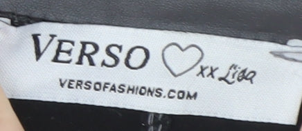 Verso Womens Grey High Waist Faux Leather Leggings M/L Stretch Fit
