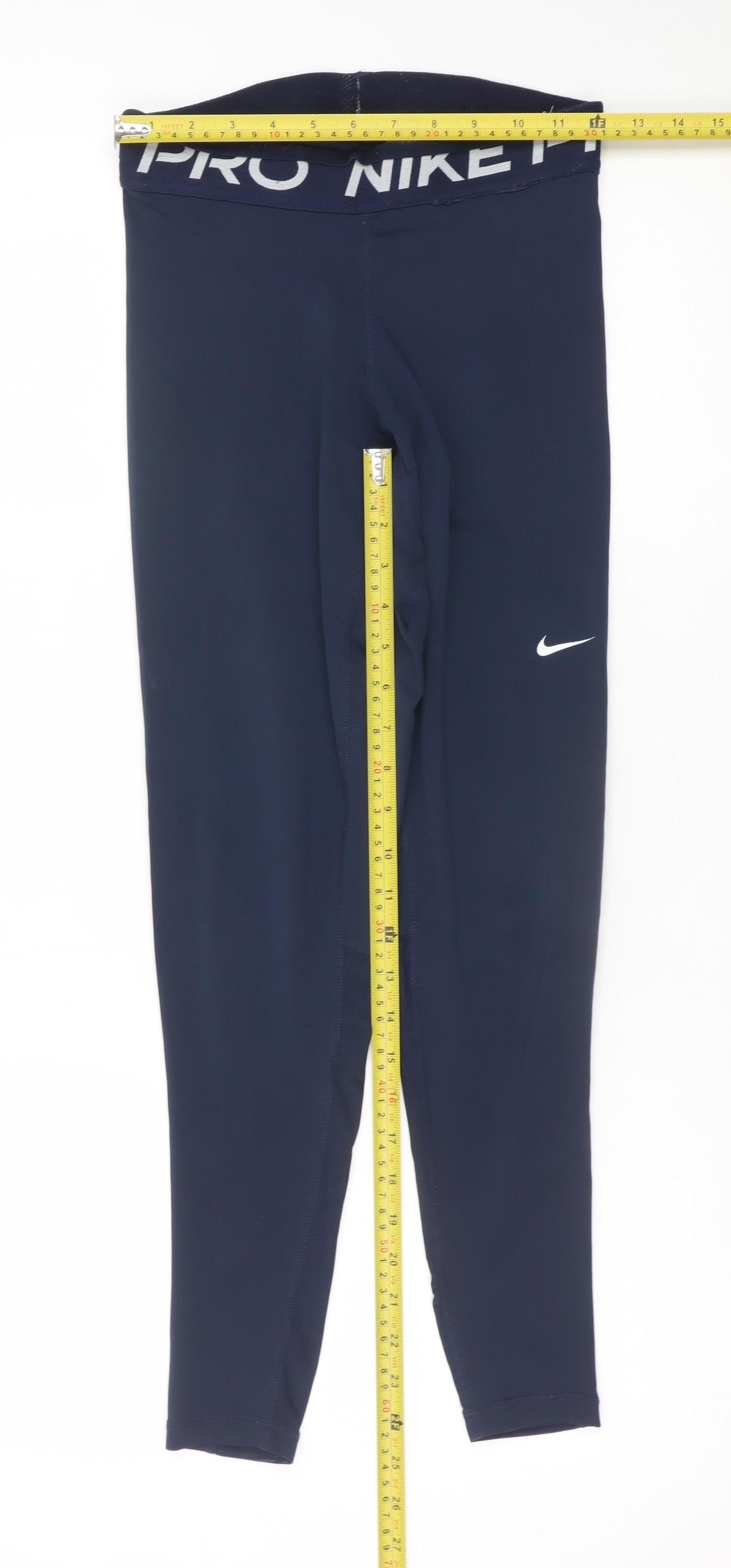 Nike Pro Dri-FIT Navy Women's S Ankle Leggings Stretch Athletic