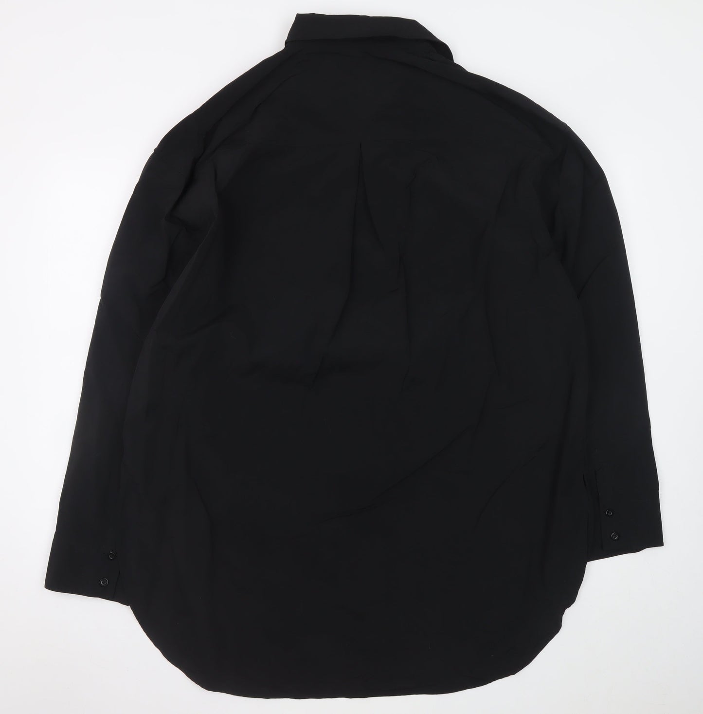 FILA Men's Black Long Sleeve Nylon Button-Up Shirt Size 20