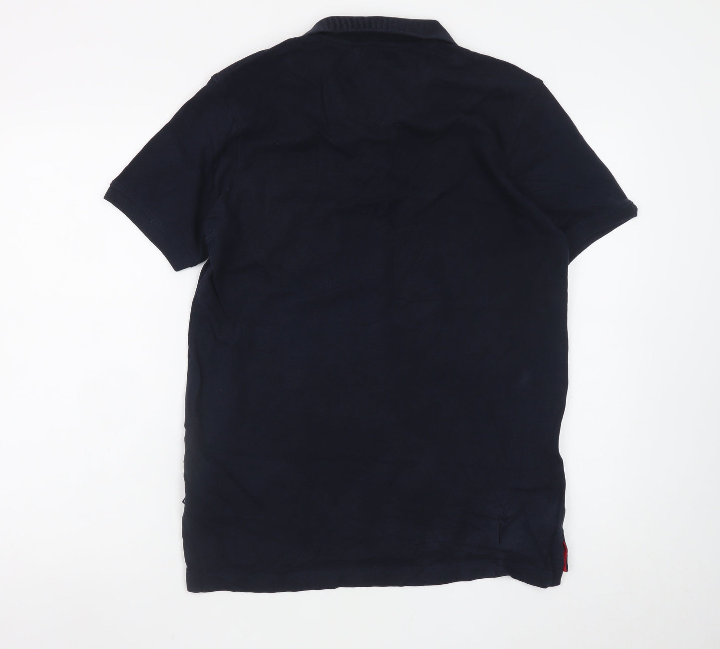 Parx Men's Black Cotton Polo Shirt M Short Sleeve Casual