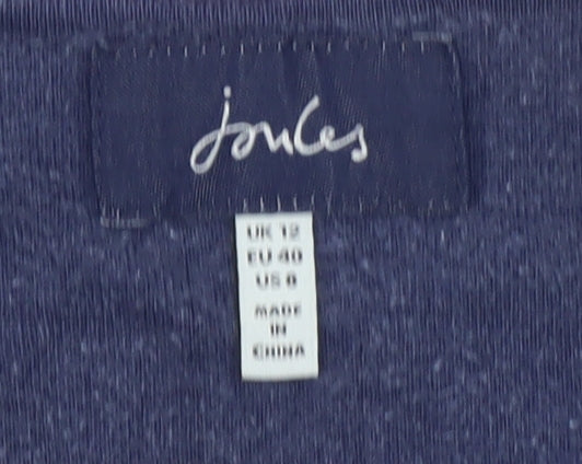 Joules Womens Multicoloured Stripe Floral Cotton Long Sleeve T-Shirt UK 12