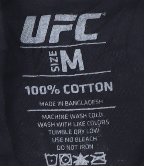 UFC Men Black M Graphic Sports T-Shirt Cotton London Fight Night