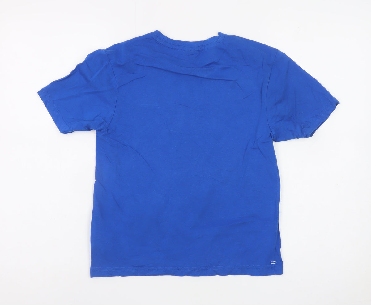 Slazenger Boys Blue Sports T-Shirt 13 Years Short Sleeve Crew Neck