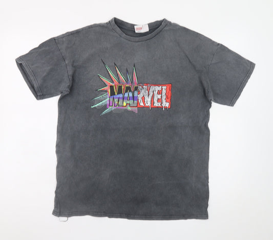 Primark Men’s Grey Marvel Graphic Cotton T-Shirt XS