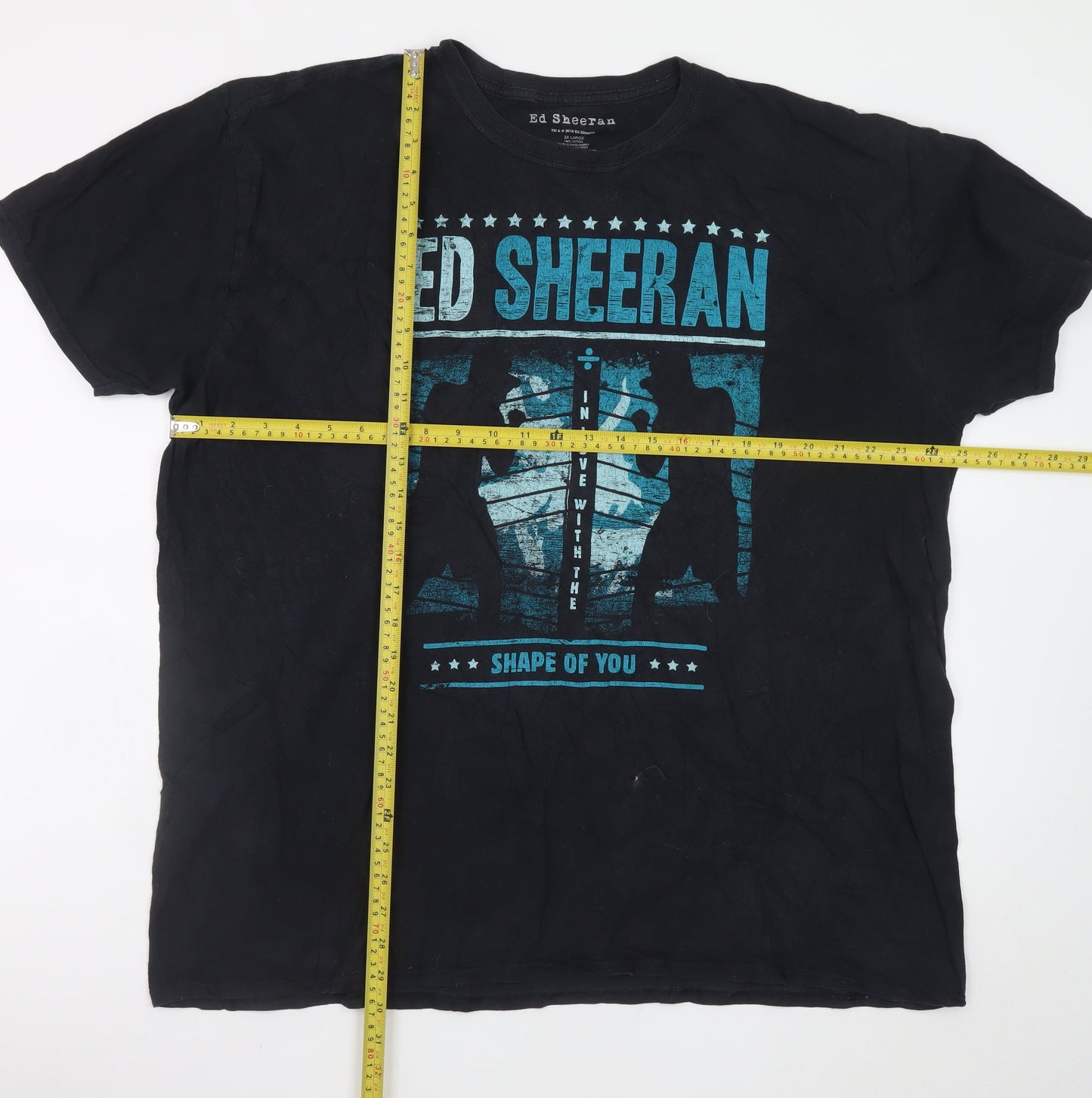 Primark Ed Sheeran Men's Black 2XL Graphic T-Shirt 2018 Shape of You