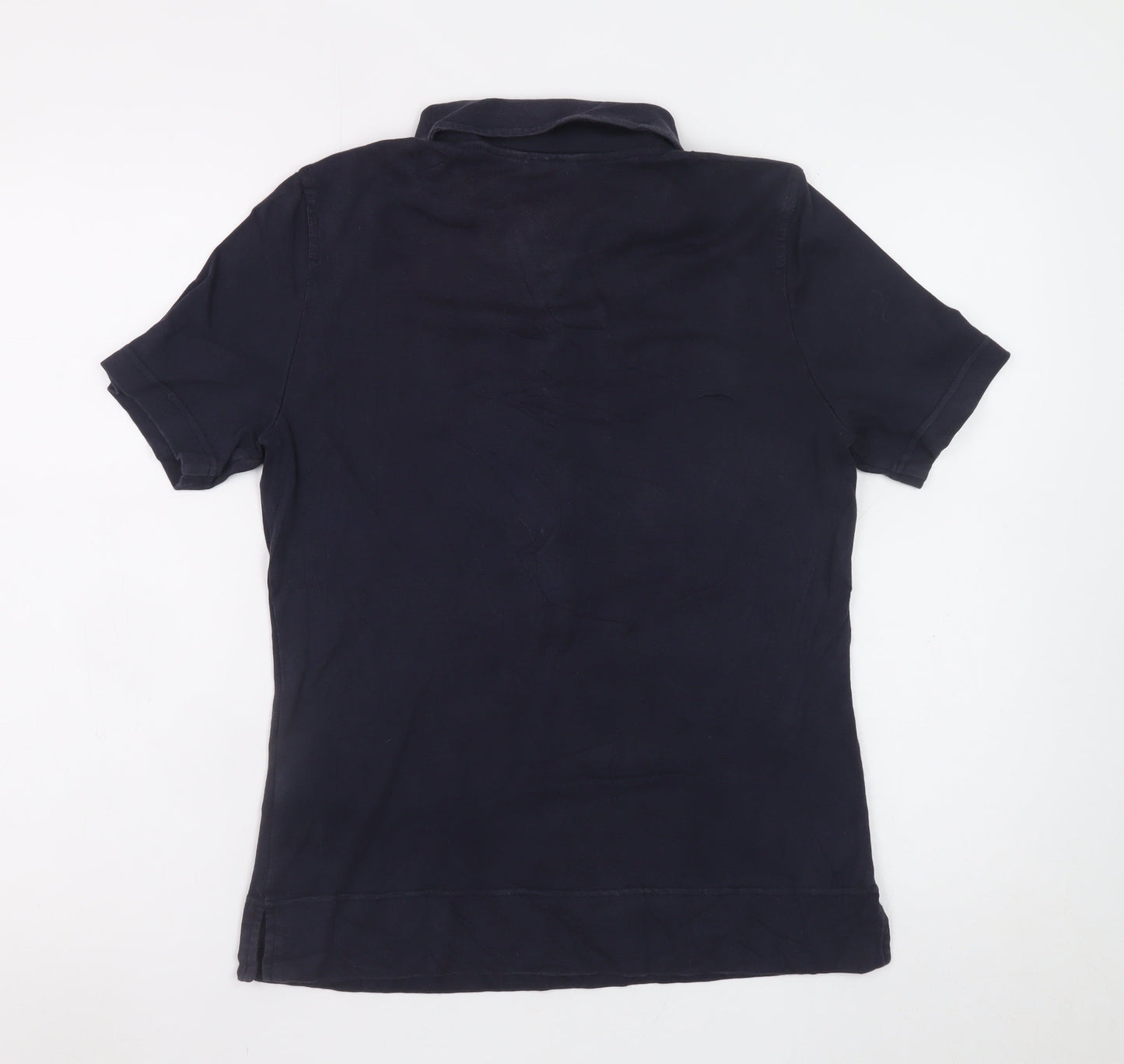 Tory Burch Women’s Blue Cotton Collared Short Sleeve Polo Shirt Size L