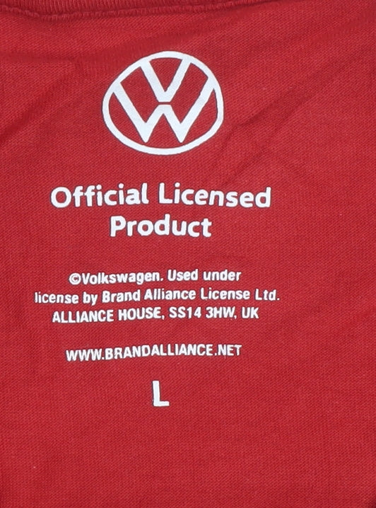 Volkswagen Men's Red Christmas Graphic T-Shirt Size L