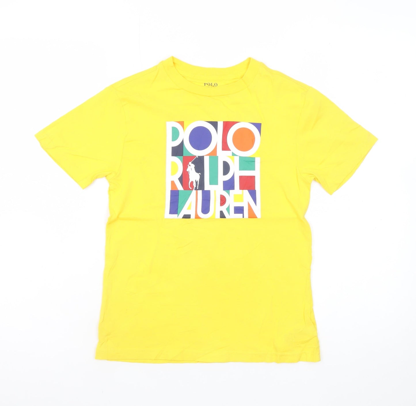 Polo Ralph Lauren Boys Yellow Graphic Print Cotton T-Shirt Size 8 (140)