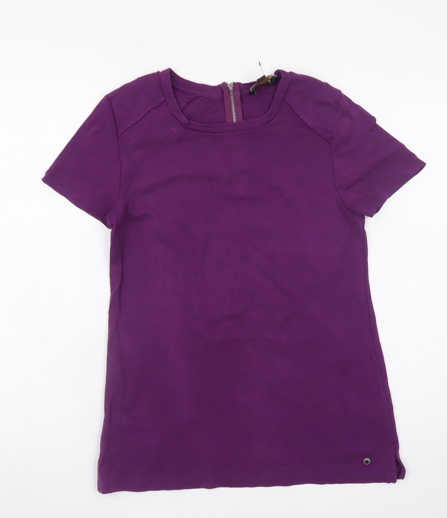 Barbour Women Purple Short Sleeve Crew Neck T-Shirt Size 10