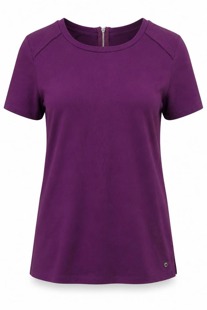 Barbour Women Purple Short Sleeve Crew Neck T-Shirt Size 10