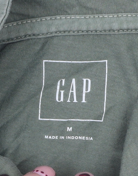 GAP Men's Green Short Sleeve Cotton Polo Shirt Size M