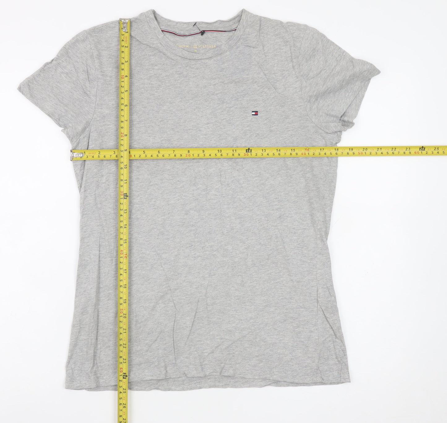 Tommy Hilfiger Men's Grey Cotton Jersey Crew Neck T-Shirt M