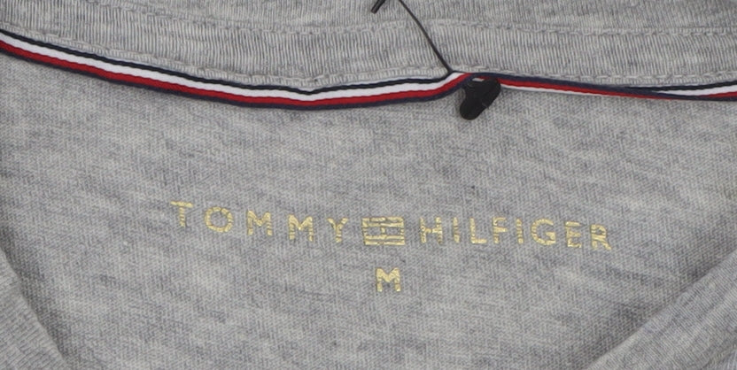 Tommy Hilfiger Men's Grey Cotton Jersey Crew Neck T-Shirt M