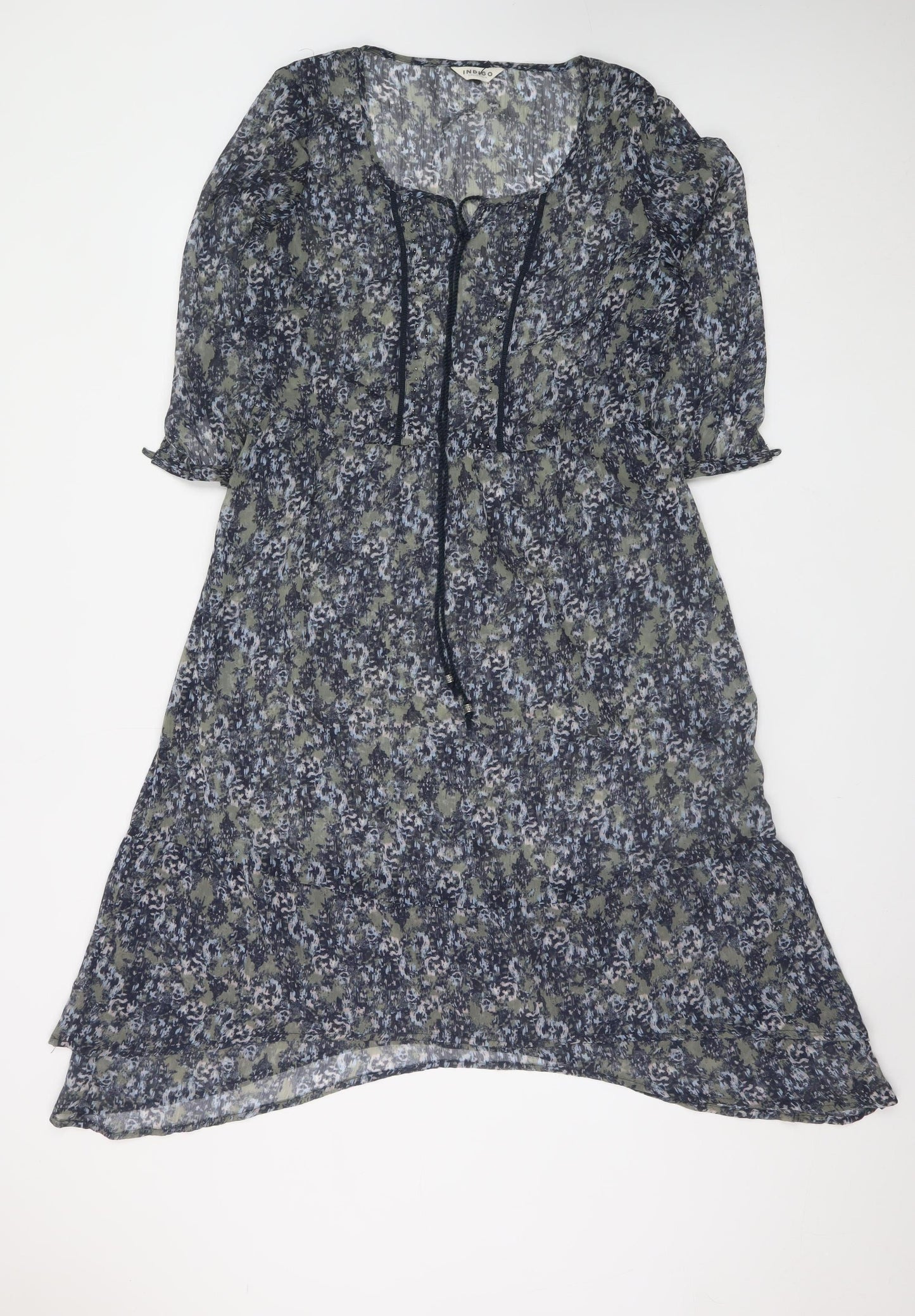 Marks and Spencer Women’s Multicoloured Floral A-Line Knee Length Dress Size 10