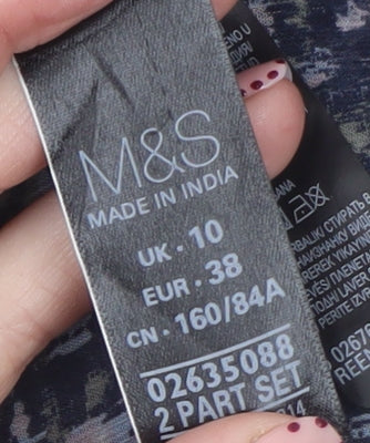 Marks and Spencer Women’s Multicoloured Floral A-Line Knee Length Dress Size 10