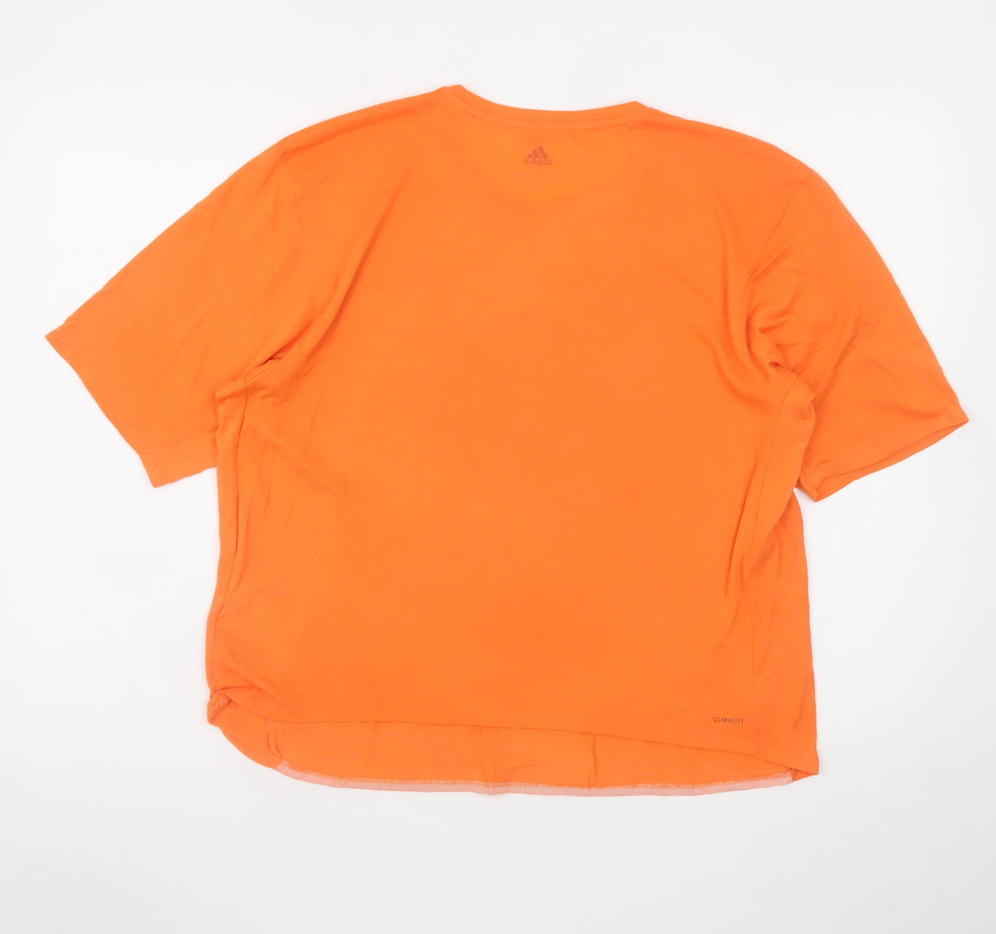 Adidas Men's Orange Climalite Graphic T-Shirt Size M Polyester Blend