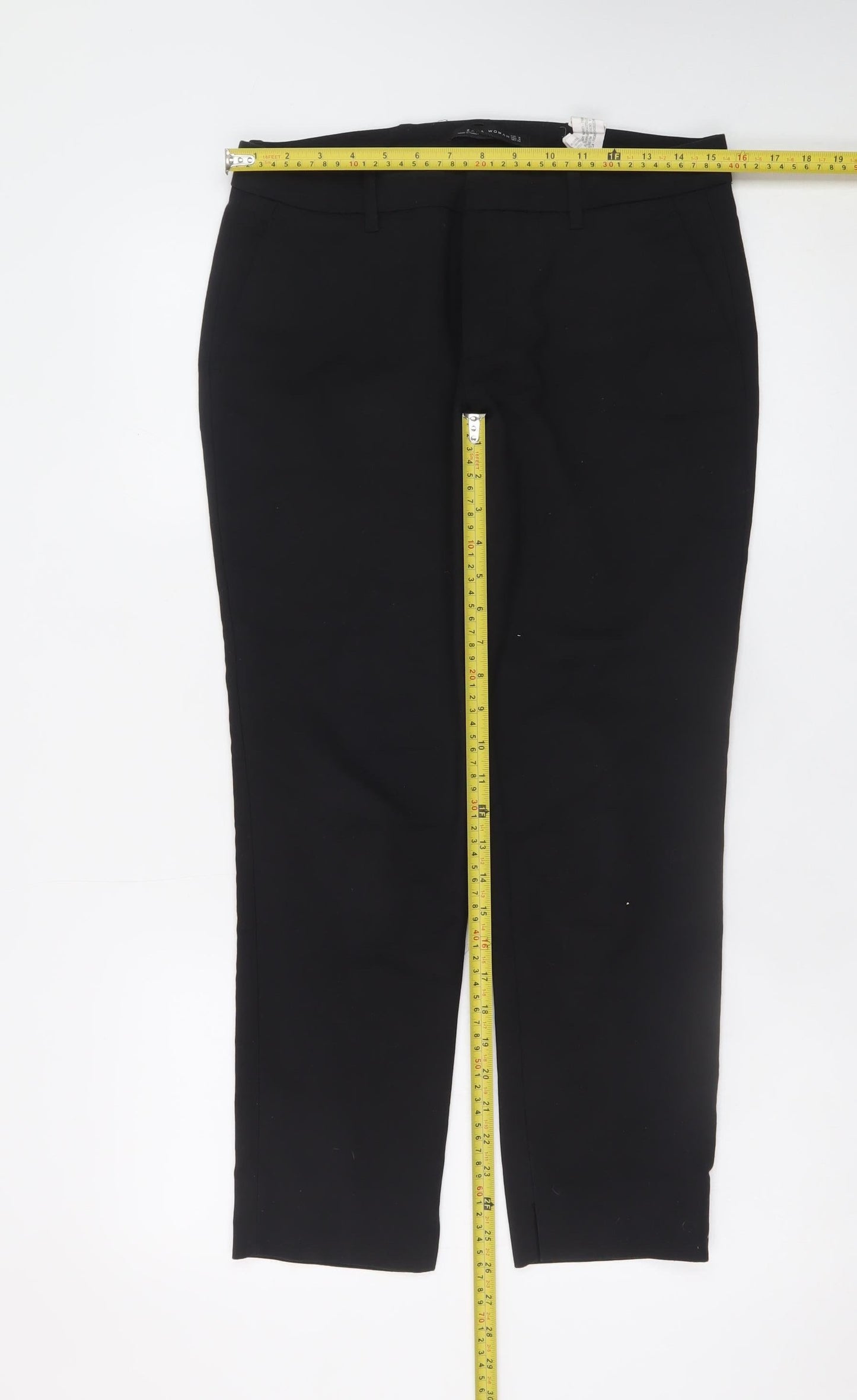 Zara Woman Black Slim Fit Tailored Trousers Size 12