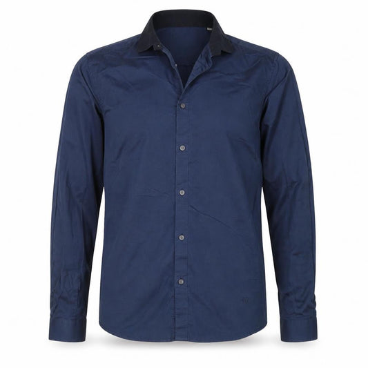 Jack & Jones Men’s Blue Slim Fit Long Sleeve Button-Up Shirt Size M