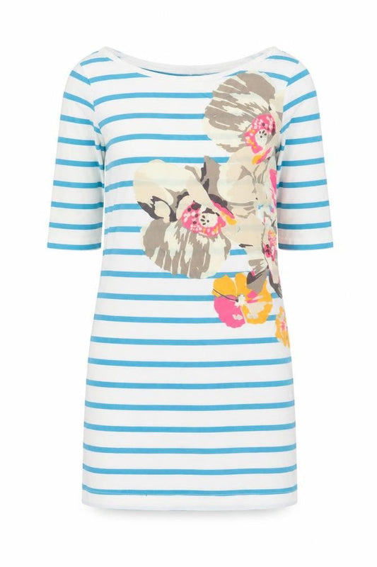 French Connection Women’s Multicoloured Cotton Striped Shift Dress Size 10