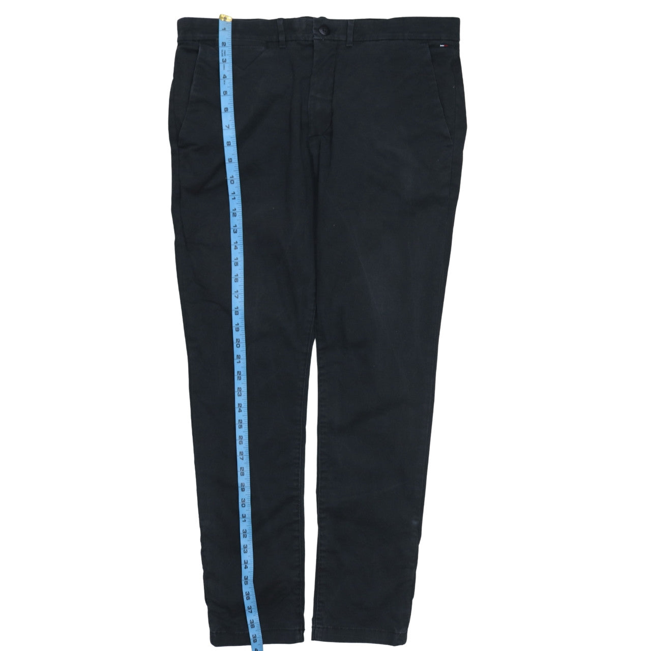 Tommy Jeans Men's Black Slim Fit Chino Trousers Size 34/32