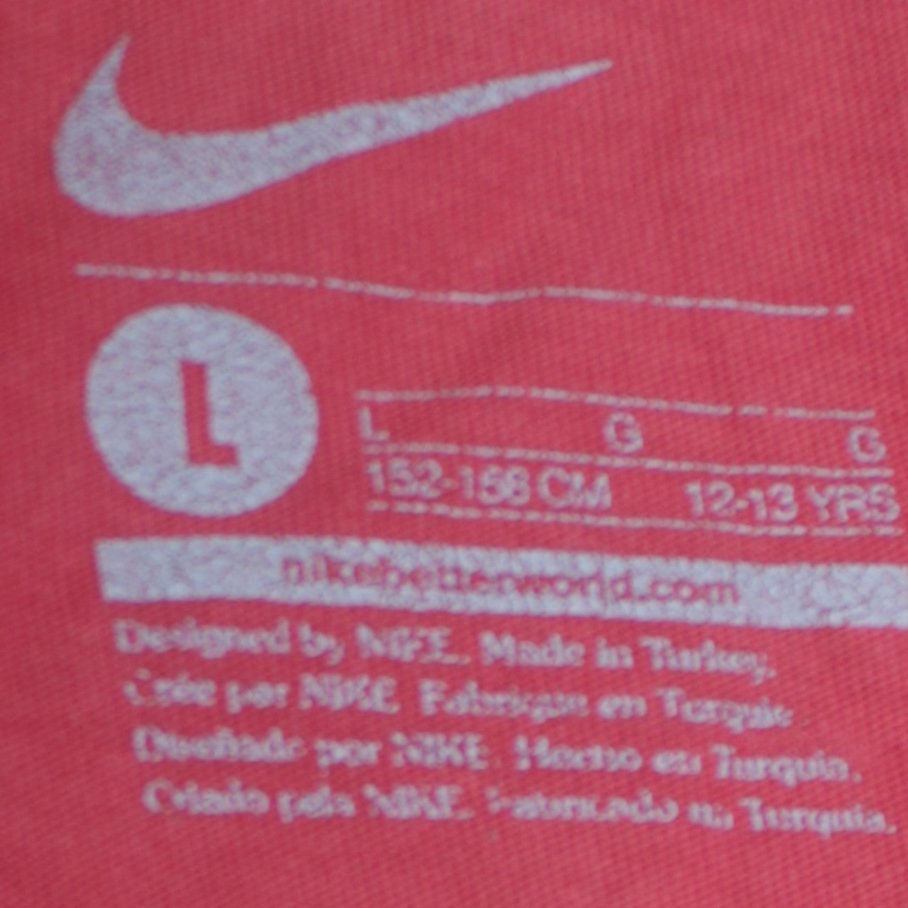 Nike Teens Red Short Sleeve Crew Neck Graphic T-Shirt L