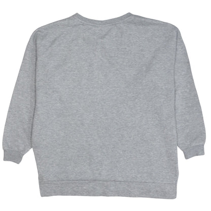 Back view of Disney Women's Grey Mickey Mouse Pullover Sweatshirt, size M