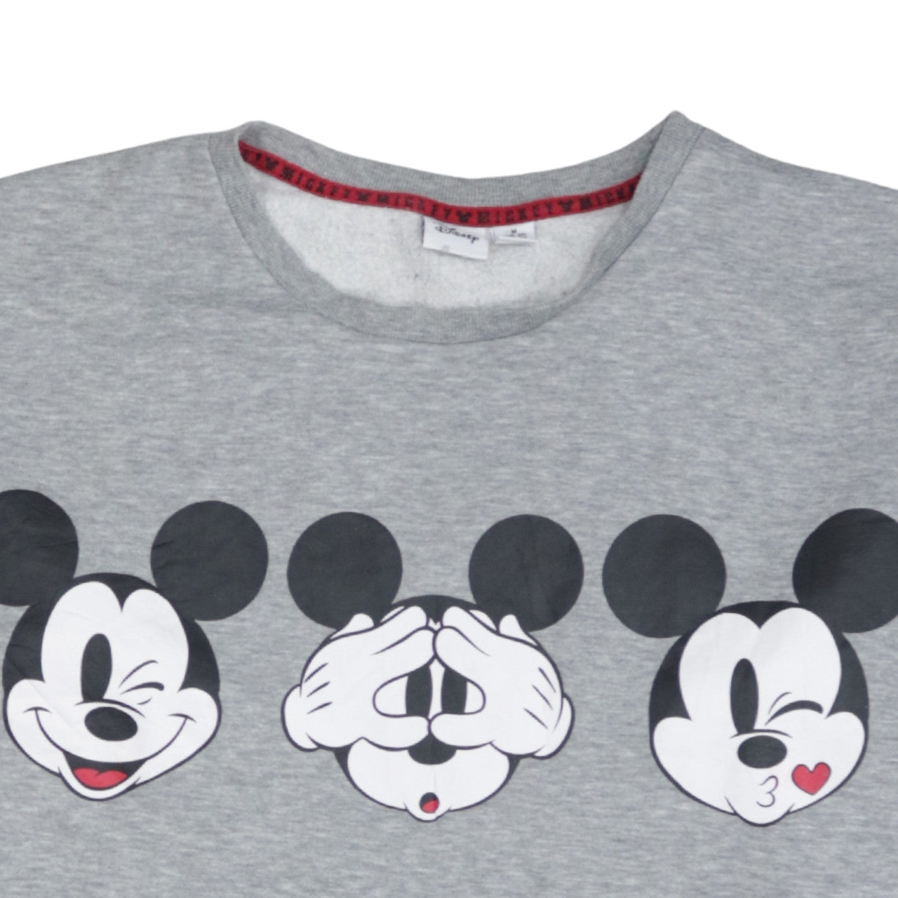 Disney Women's Grey Mickey Mouse Pullover Sweatshirt Size M