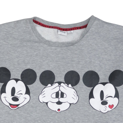 Additional view of Disney Women's Grey Mickey Mouse Pullover Sweatshirt, size M