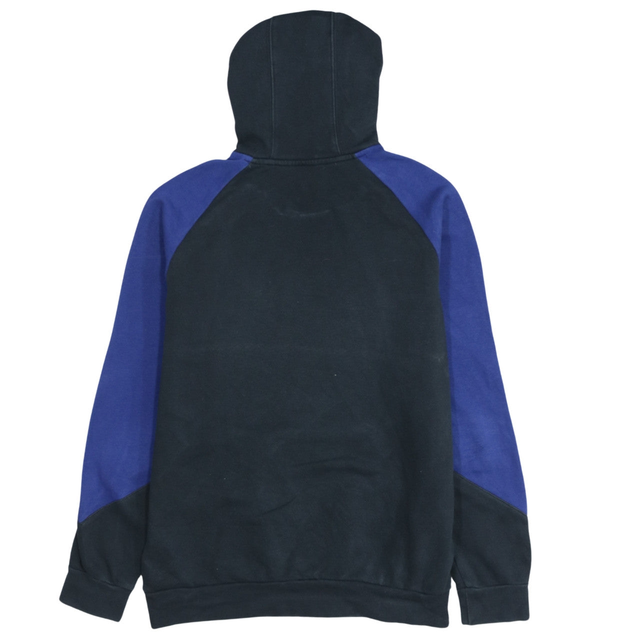 Adidas Boys Black & Blue Pullover Hoodie 14-15 Years Cotton Logo Sportswear