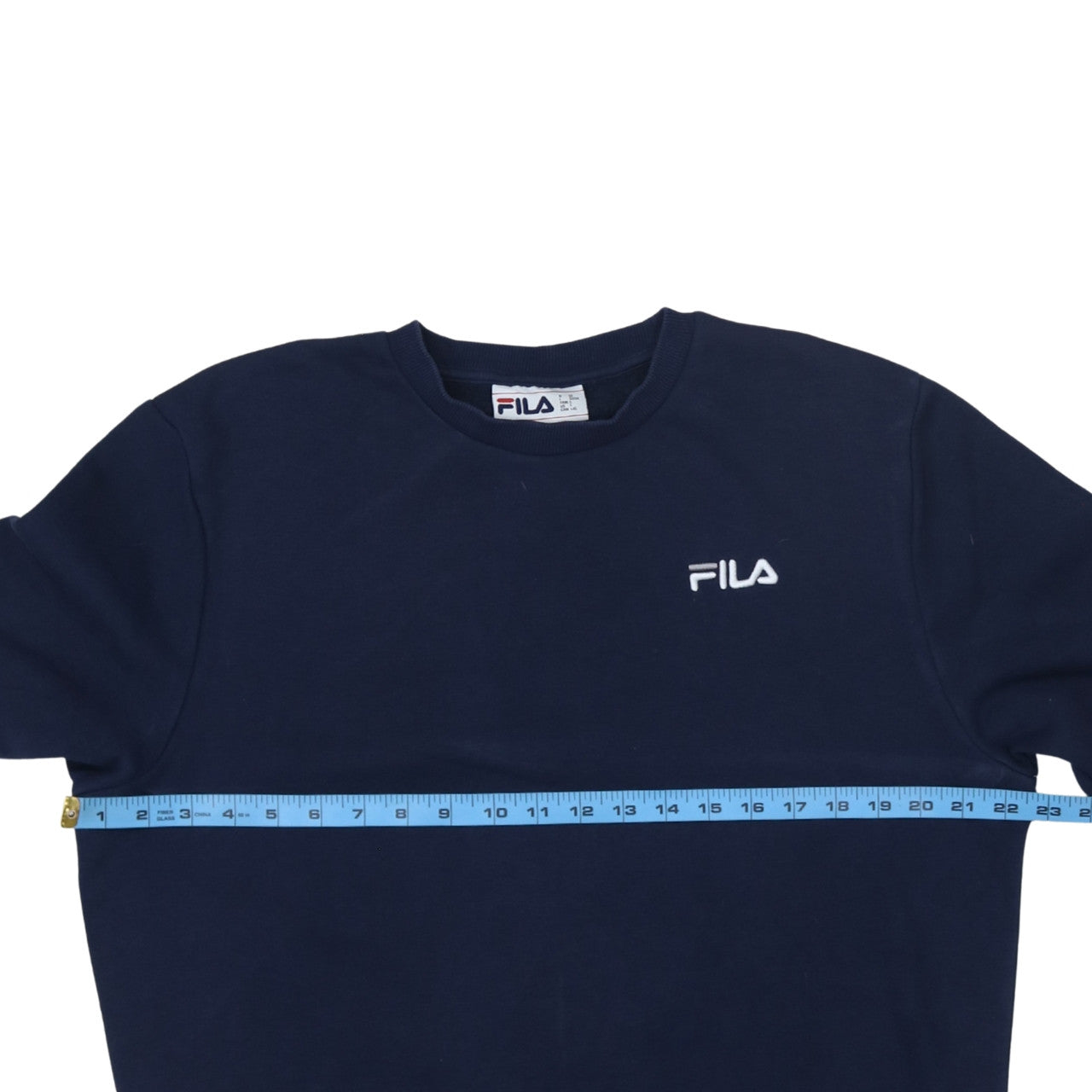 Fila Men's Blue Cotton Blend Crew Neck Pullover Sweatshirt L