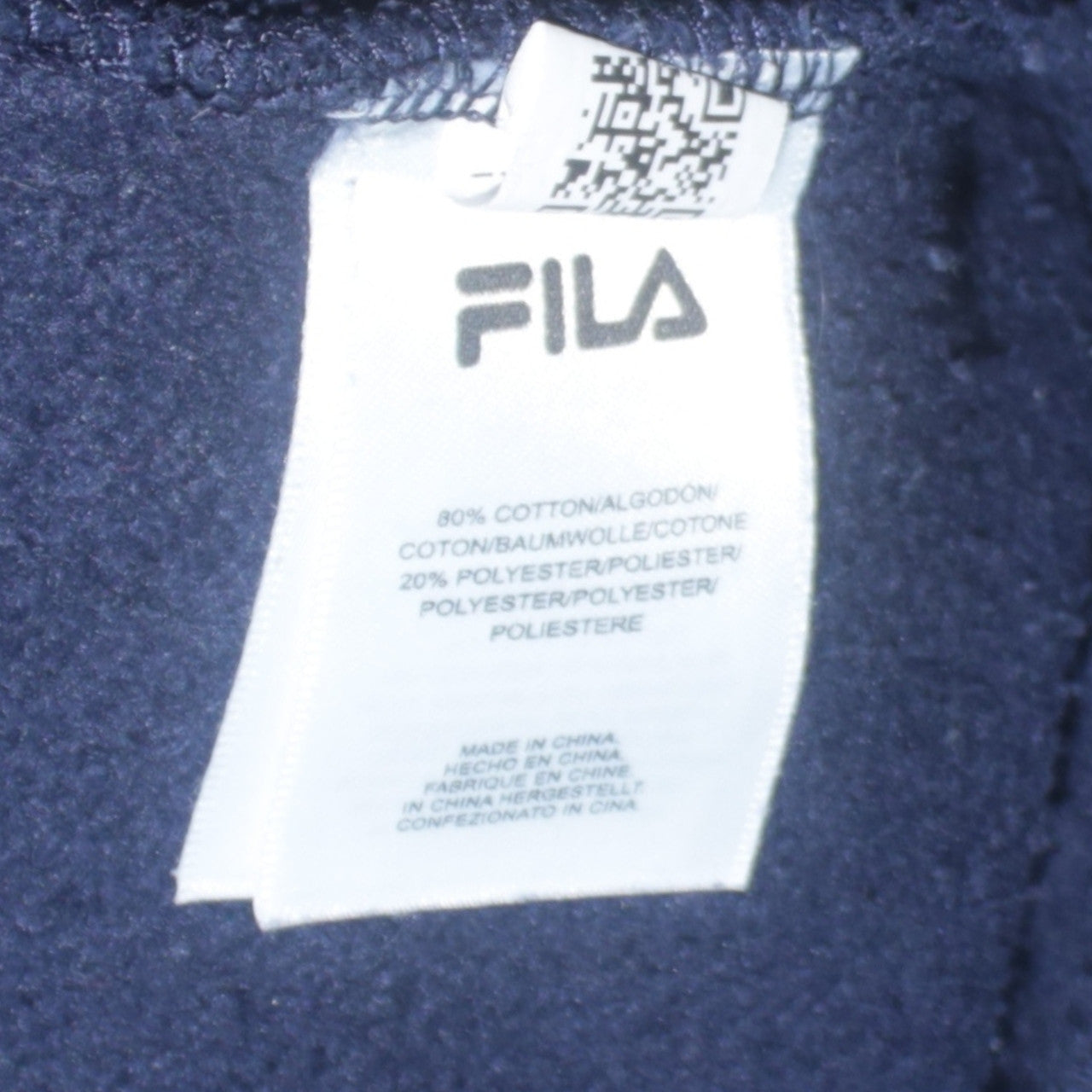 Fila Men's Blue Cotton Blend Crew Neck Pullover Sweatshirt L