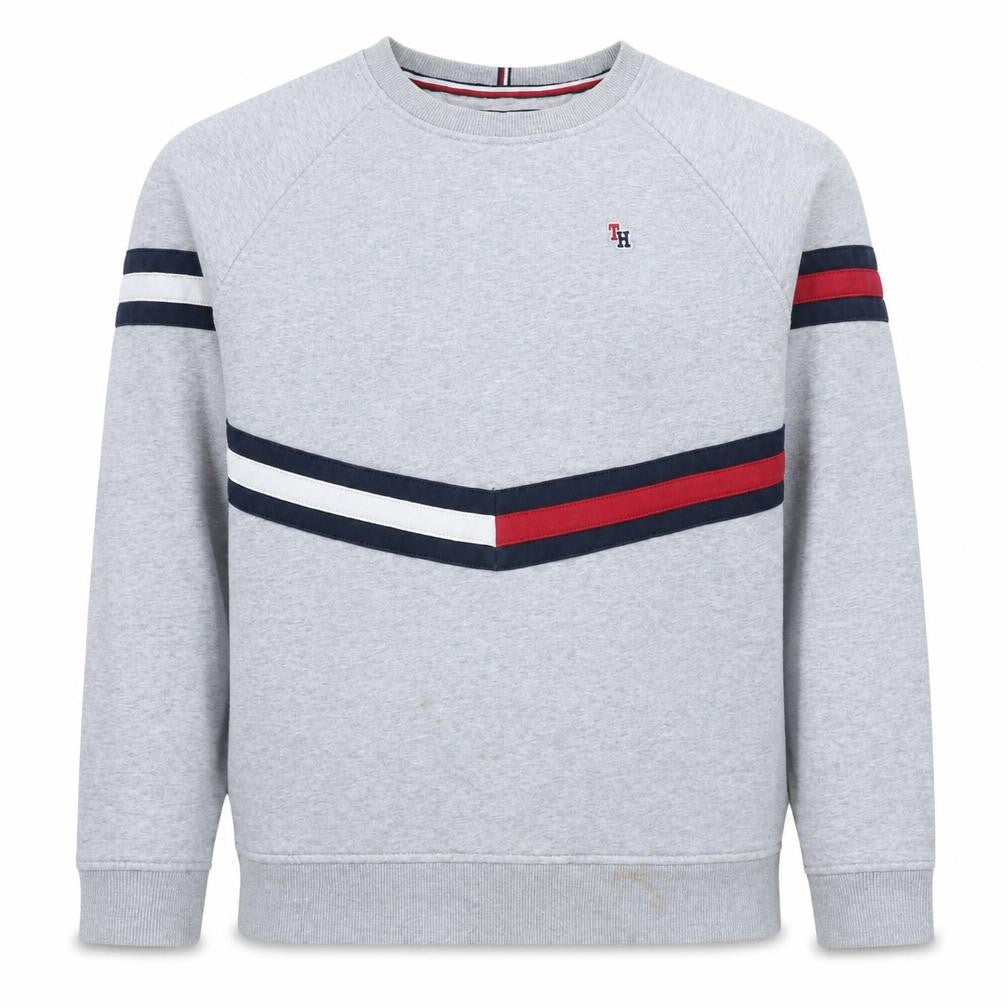 Tommy Hilfiger Boys Grey 16 Years Pullover Sweatshirt with Logo Trim