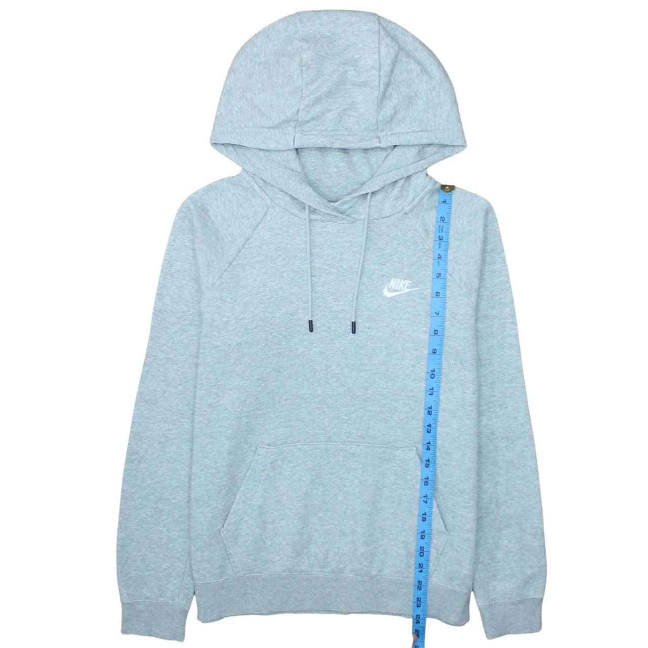 Nike Men’s Grey Pullover Hoodie Small Logo Sportswear Jumper