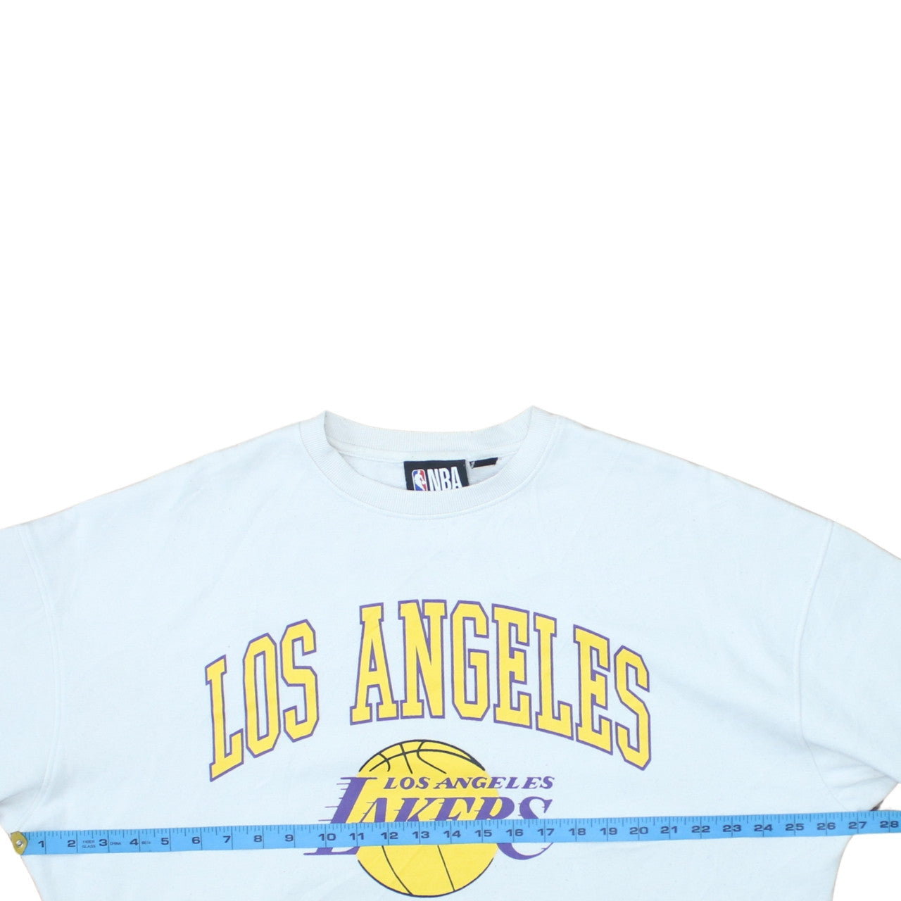 NBA Los Angeles Lakers White Sweatshirt Women's M Crew Neck Pullover