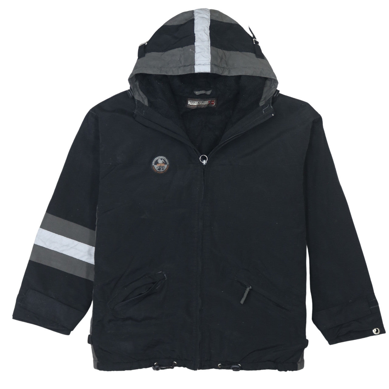 Napapijri Men's Black Hooded Waterproof Parka Jacket M